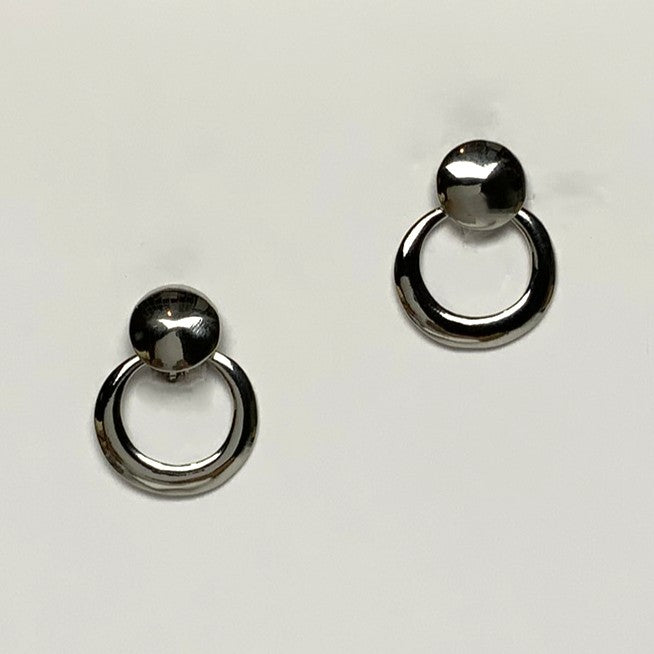 Small Hoop Drop Clip On Earrings