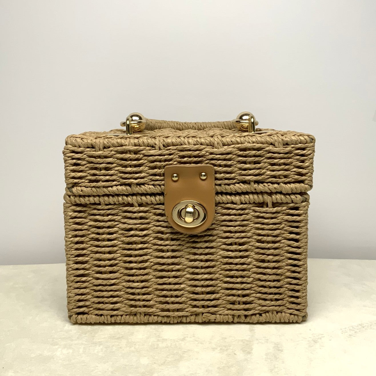 Straw Box Handbag