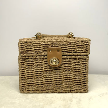 Straw Box Handbag