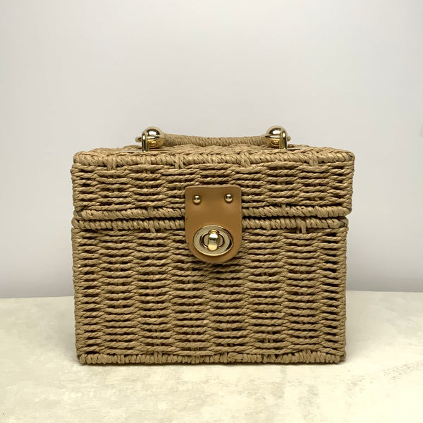 Straw Box Handbag