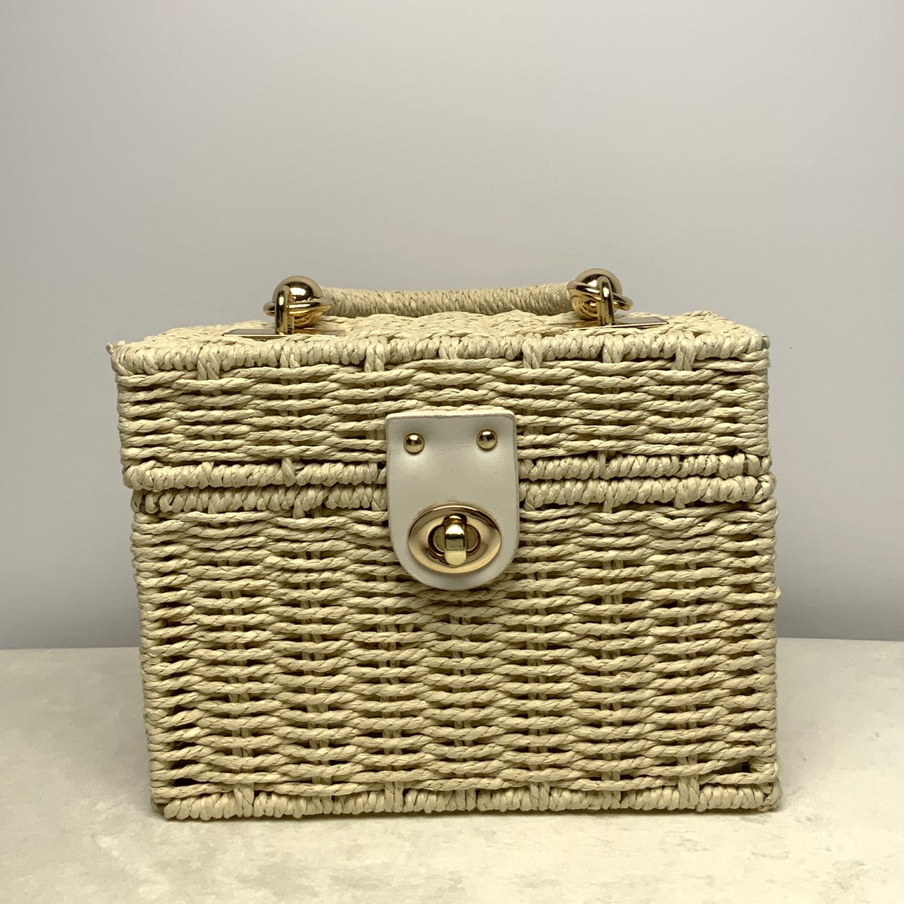 Straw Box Handbag