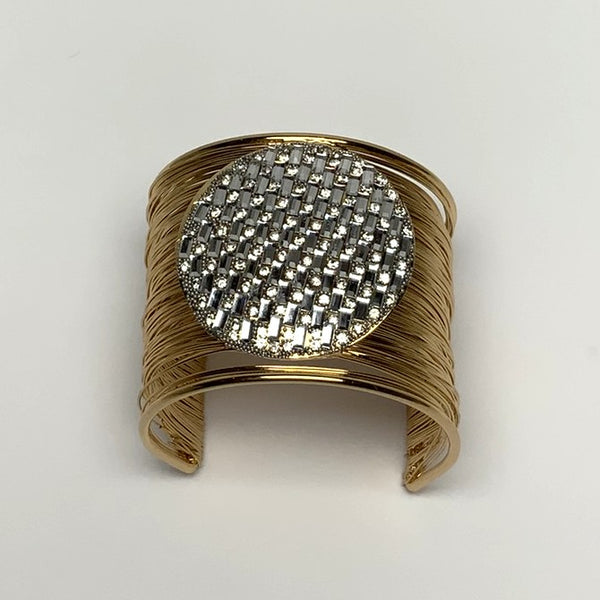 Crystal Circle Cuff Bracelet