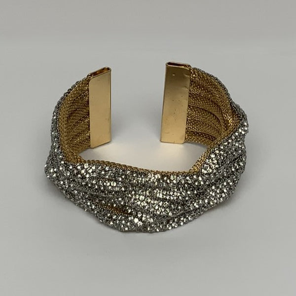 Crystal Layered Cuff Bracelet