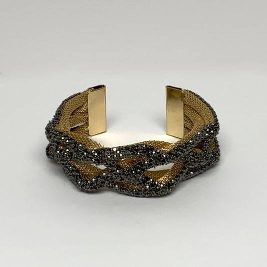 Crystal Braided Cuff Bracelet