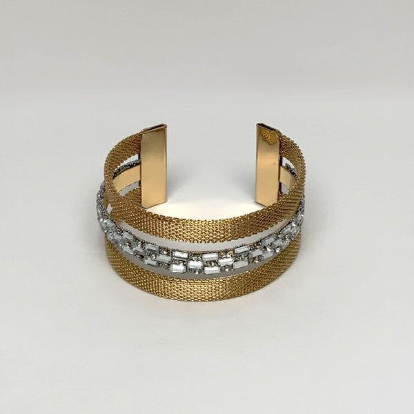 Chain Mesh Crystal Bracelet