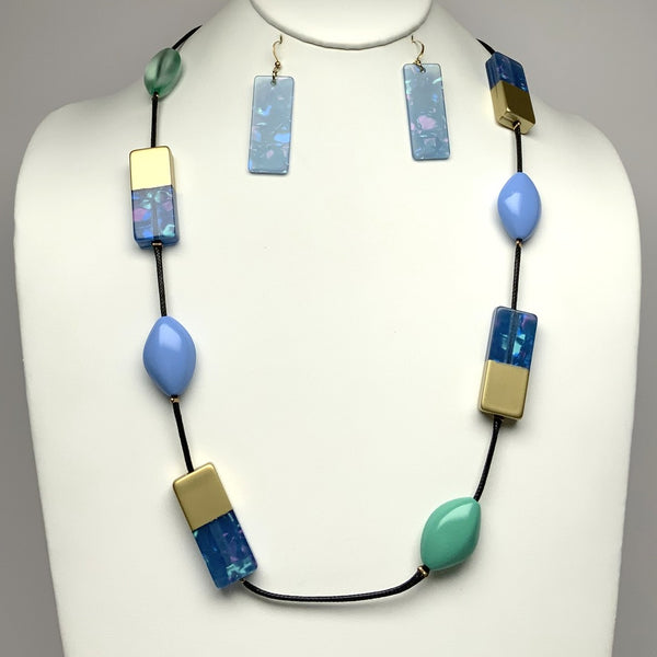 Long Vinyl Cord with Lucite and Acrylic Findings