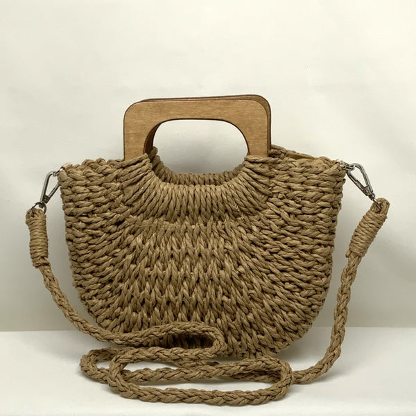 Rectangle Handle Straw Purse (AC-109)