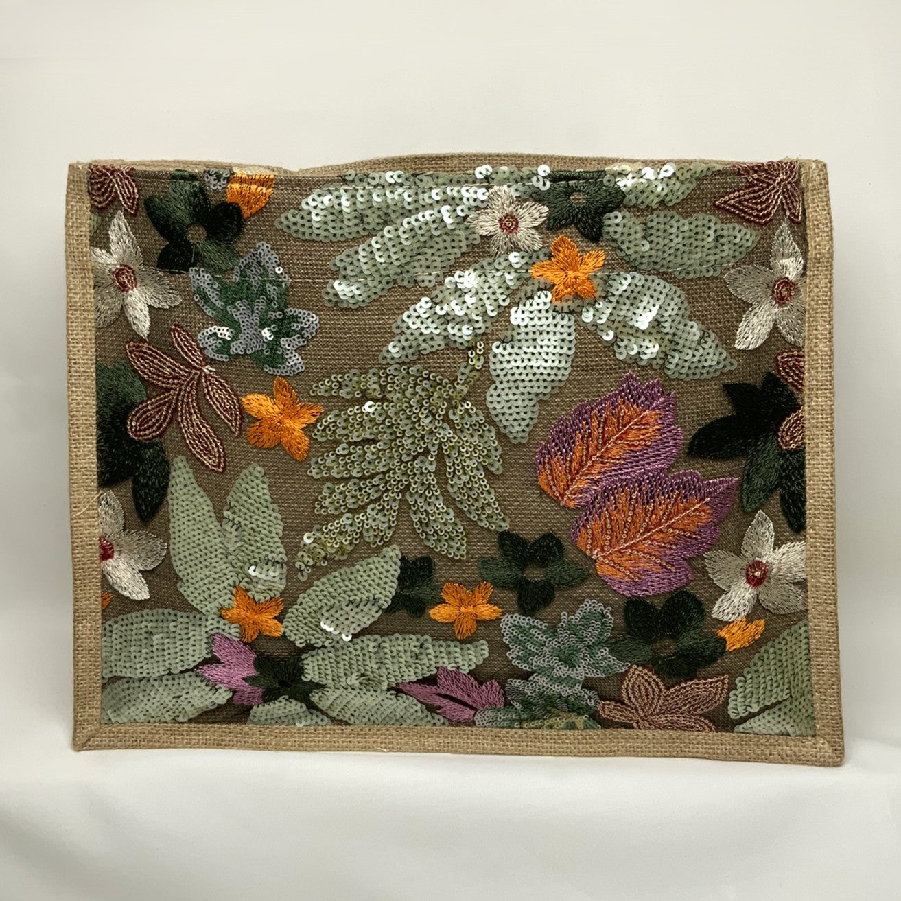 Flower Sequined Tote Bag