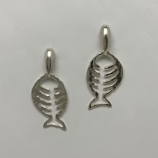 Fish Skeleton Statement Earrings