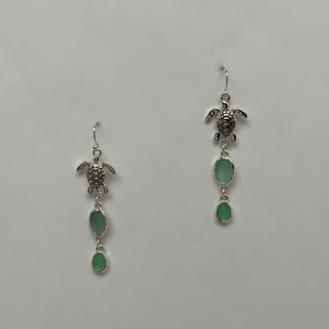 Turtle Stone Dangly Earrings