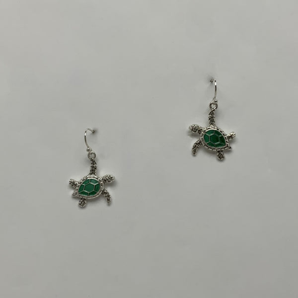 Bling Turtle Drop Earrings