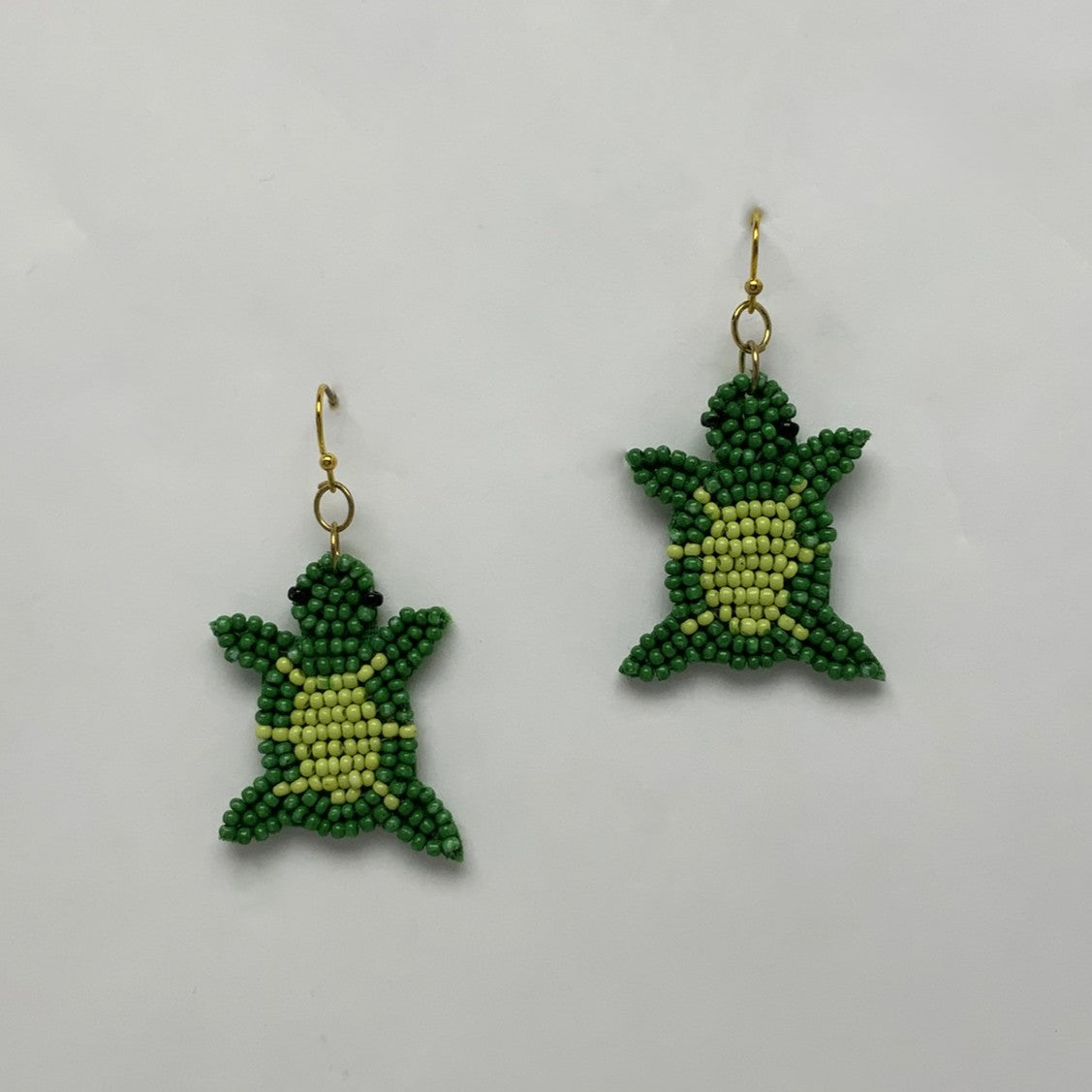 Beaded Turtle Earrings