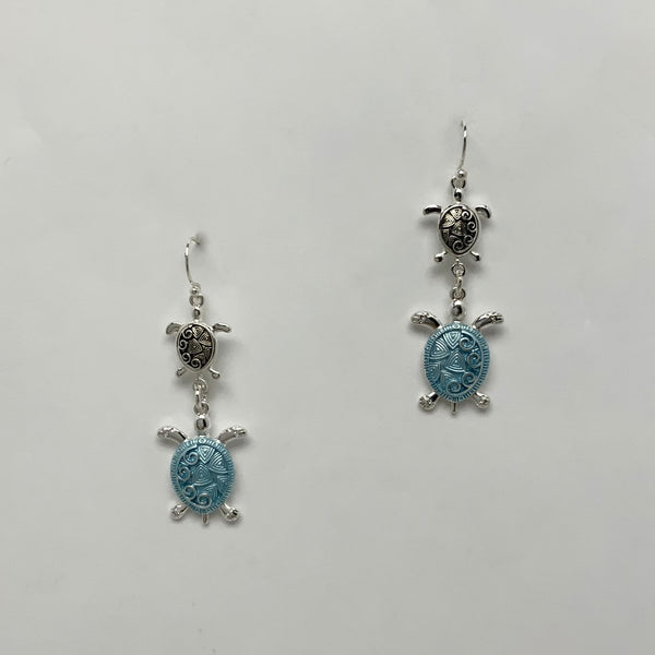 Turtle Design Drop Earrings