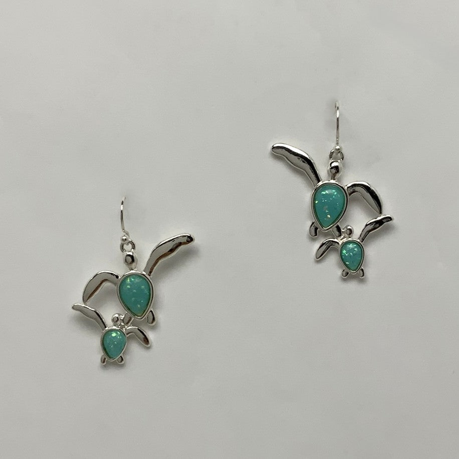 Enamel Turtle Pair Earrings