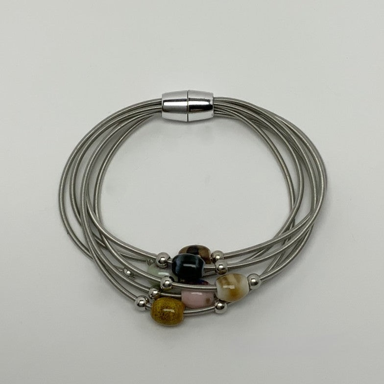 Oval Beaded Magnetic Bracelet