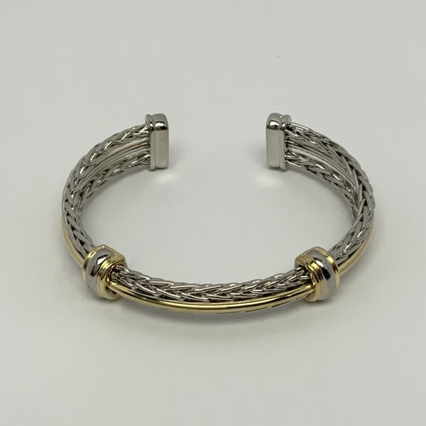 Braided Designer Line Cuff Bracelet