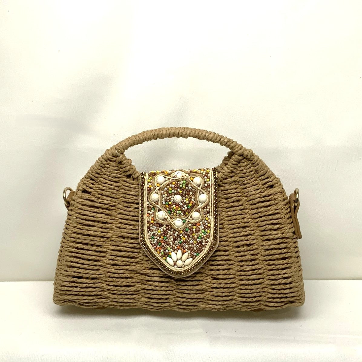 Straw Beaded Handbags (AC-100)