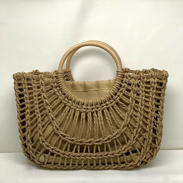 Braided Twine Design Circle Handbag (AC-103)