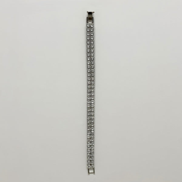 Two Layer Cubic Zirconia Clasp Bracelet