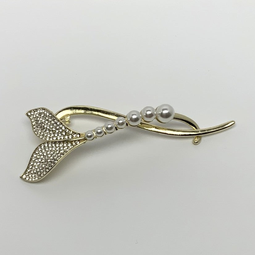 Crystal Pearl Mermaid Tail Hair Clip
