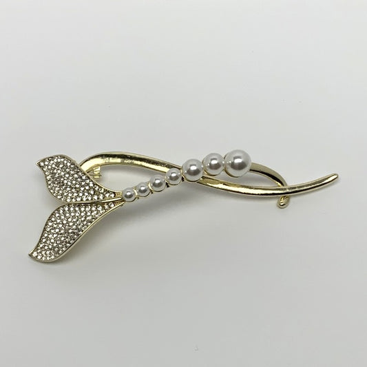 Crystal Pearl Mermaid Tail Hair Clip