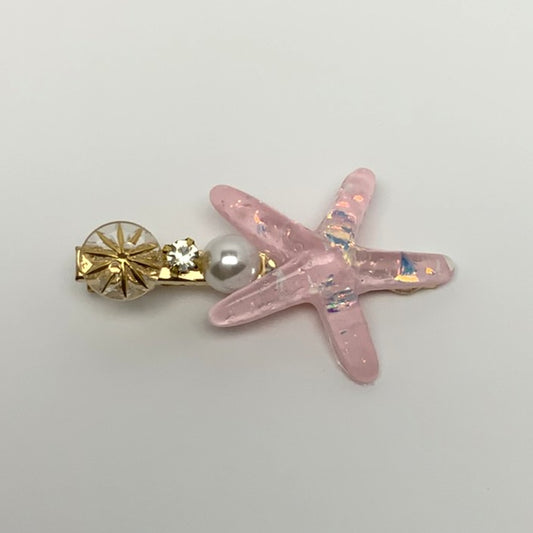 Lucite Starfish Hair Clip