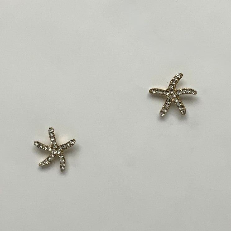Crystal Starfish Earrings