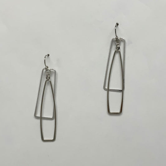 Rectangle Layered Drop Earrings