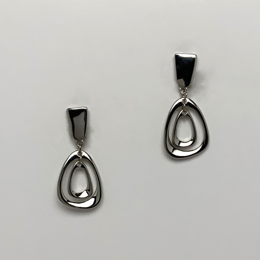 Geometric Drop Clip Earrings