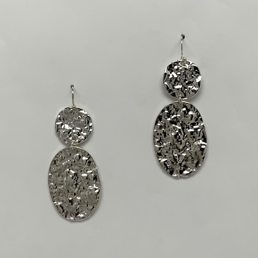 Hammered Oval Earrings