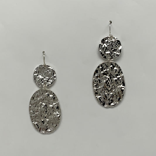 Hammered Oval Earrings