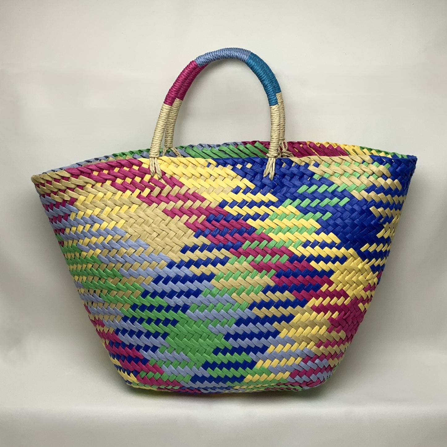 Straw Multicolor Tote Bag