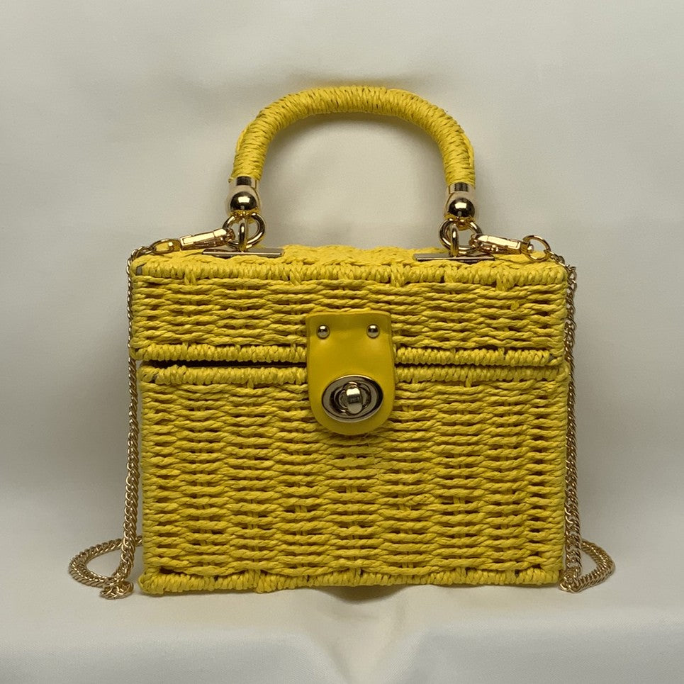 Straw Box Handbag