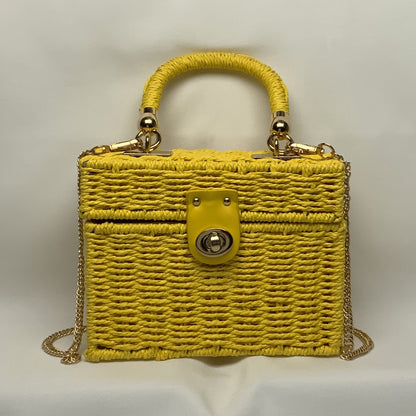 Straw Box Handbag