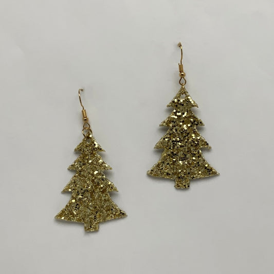 Glitter Christmas Tree Earrings