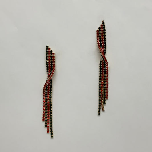 Christmas Blinged Dangling Earrings