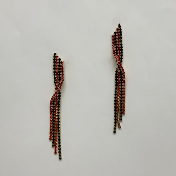 Christmas Blinged Dangling Earrings