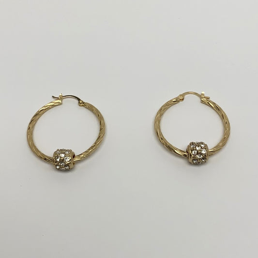 Mid Size Bling Hoop Earrings