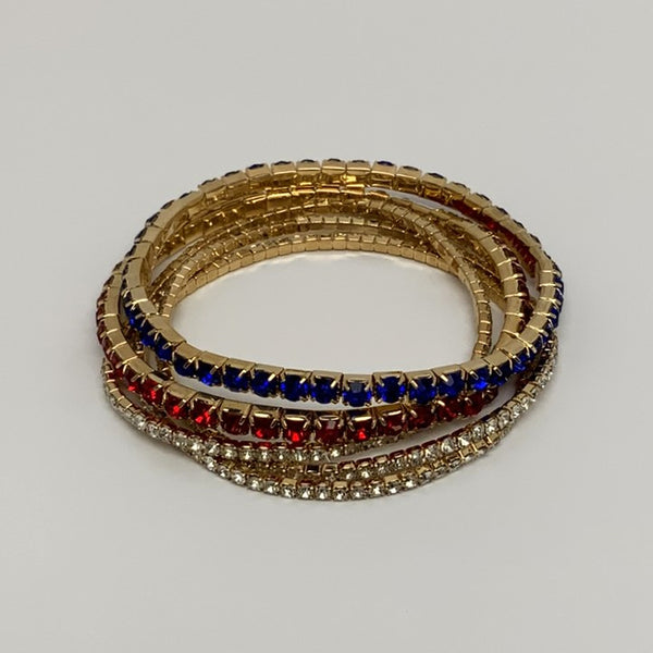 Holiday Crystal Bracelet Stack