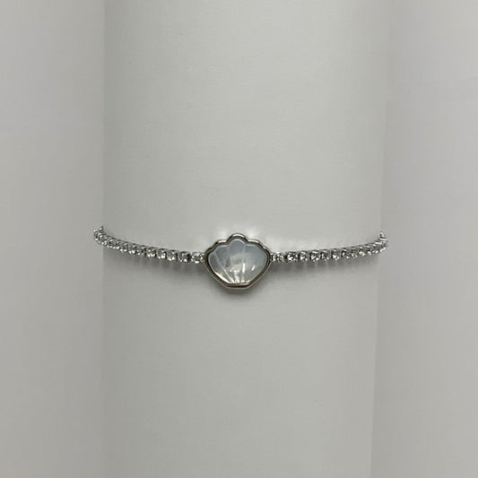 Rhinestone Seashell Bracelet