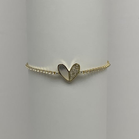 Bling Rhinestone Heart Bracelet