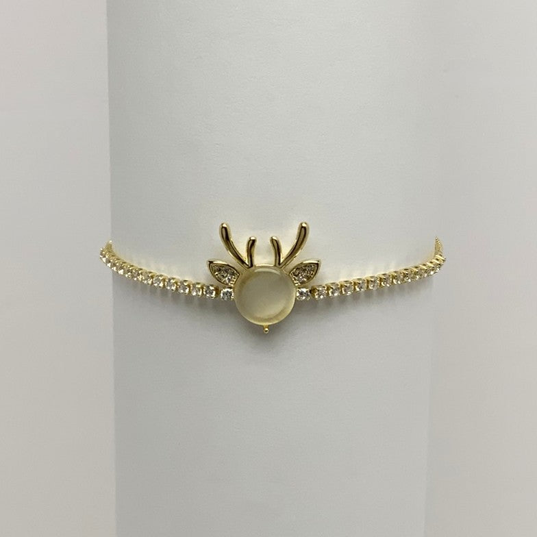 Reindeer Rhinestone Bracelet