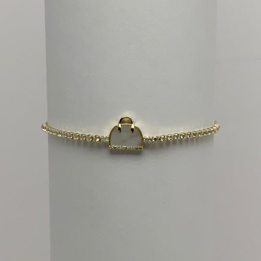 Rhinestones Bag Charm Bracelet