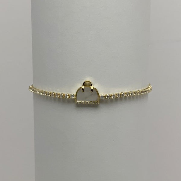 Rhinestones Bag Charm Bracelet