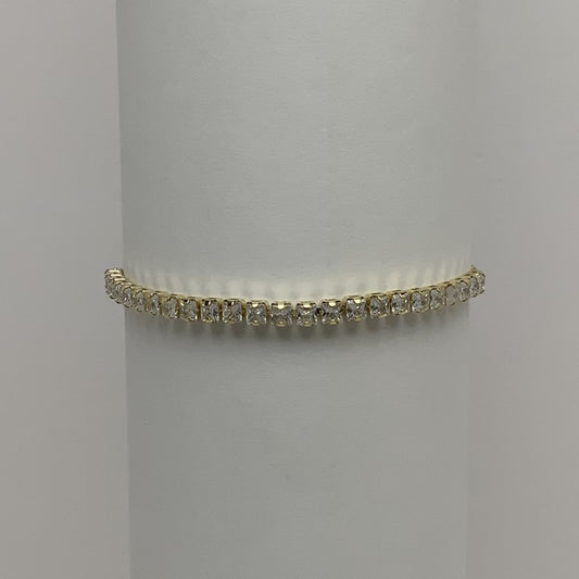 Gold Mid-Size Rhinestones Bracelet