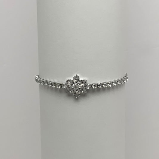 Flower Rhinestone Bracelet