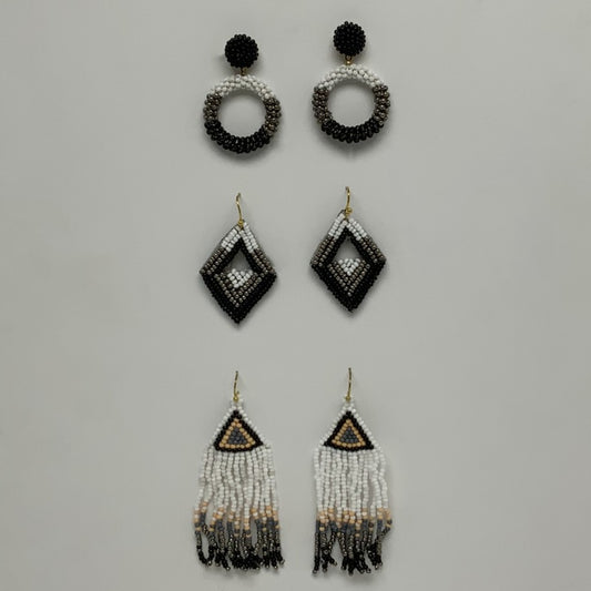 Beaded Design 3 Earrings Set