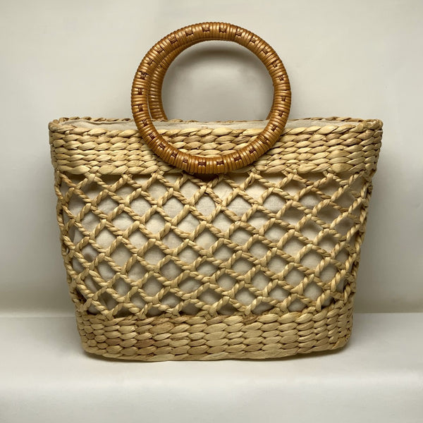 Woven Straw Handbag