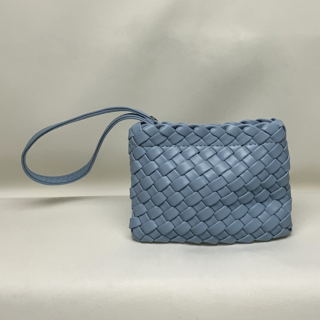 Light Blue Textured Crochet Bag