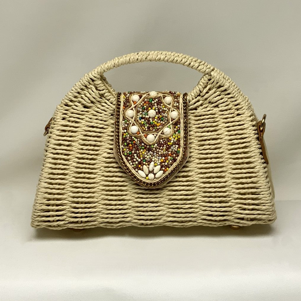 Straw Beaded Handbags (AC-100)